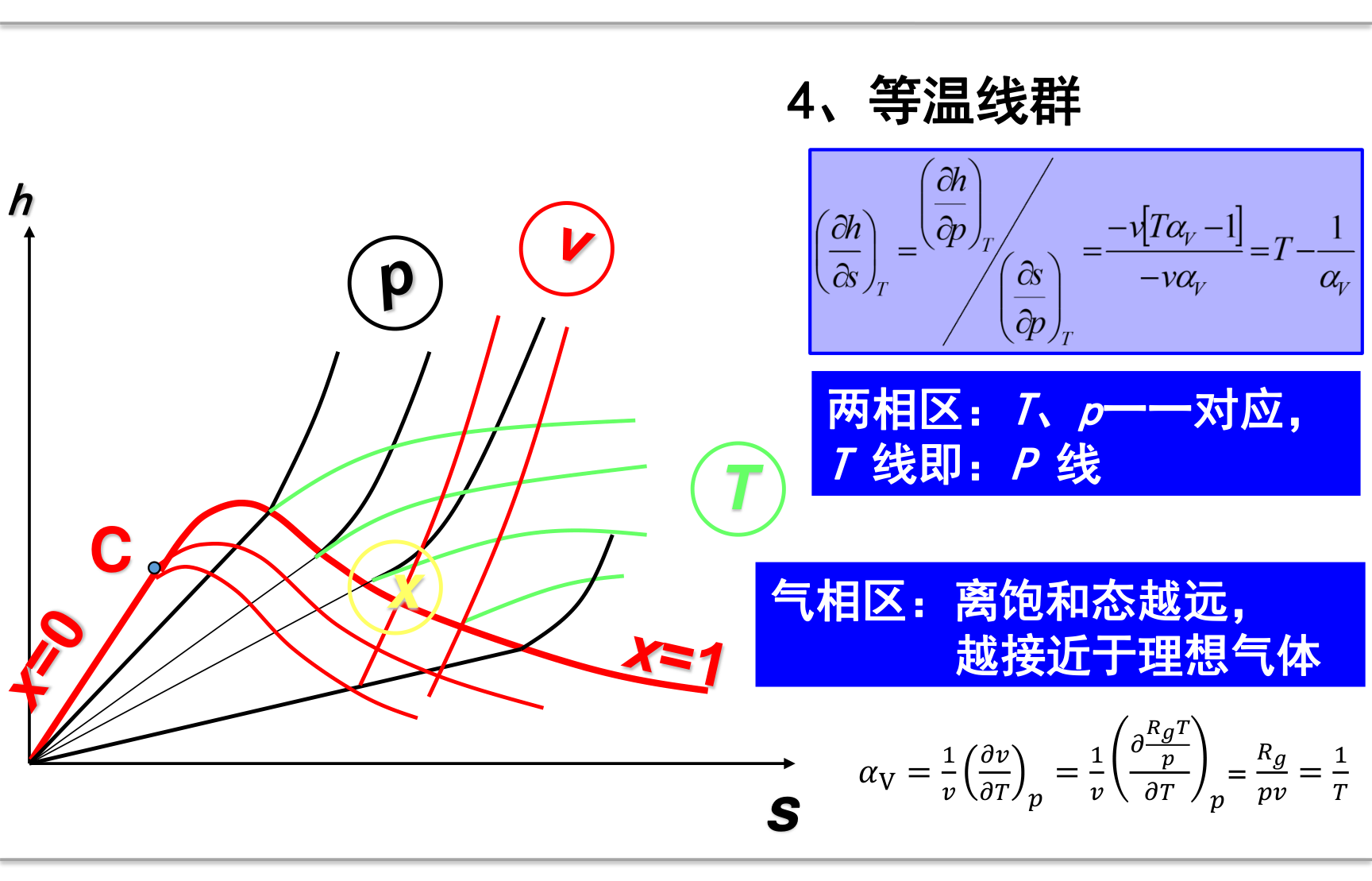 T-s 等温线群